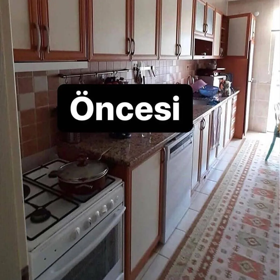 Mutfak yenileme — öncesi, eski hali